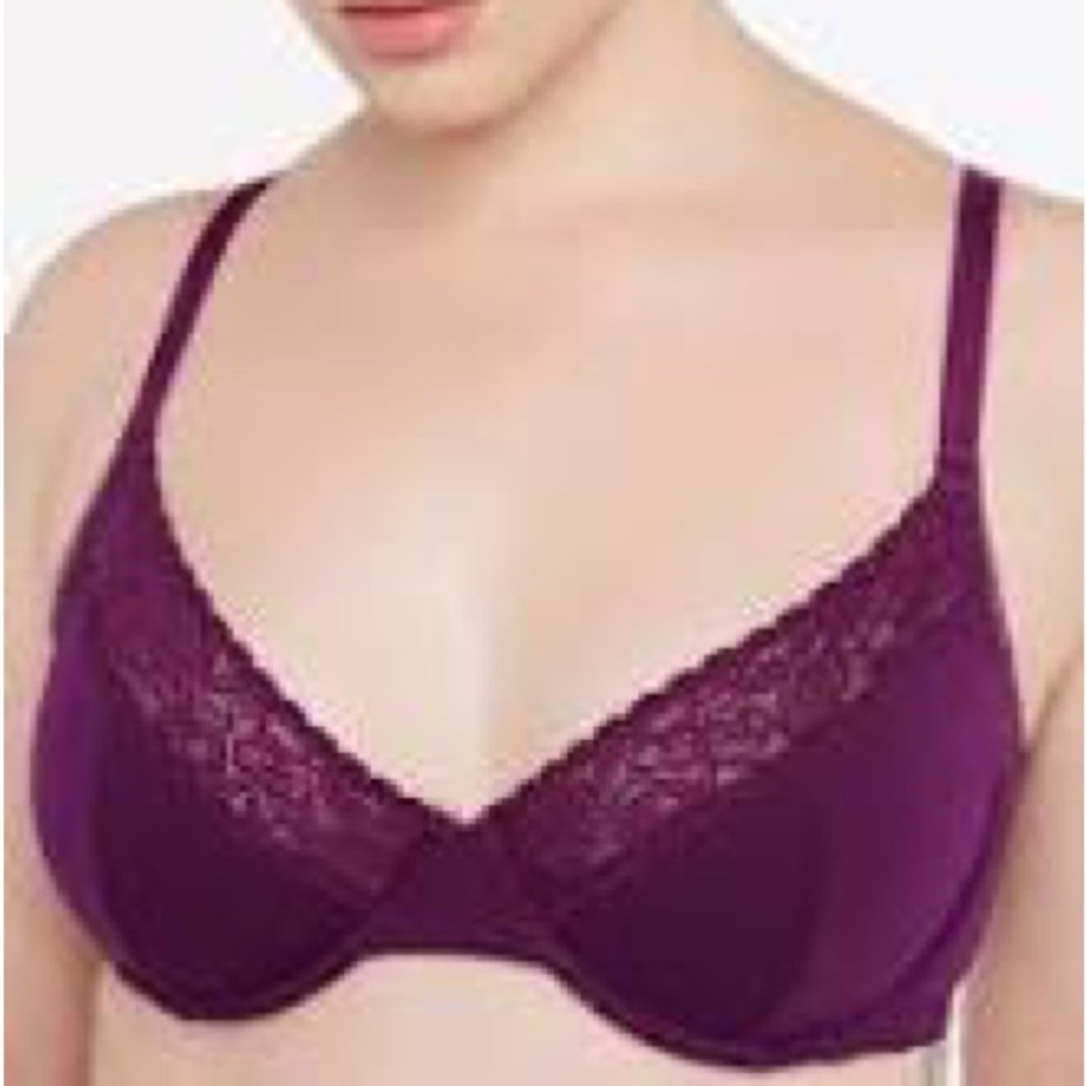 ISO Cotton Essentials Lace Trim Unlined Bra in 38H